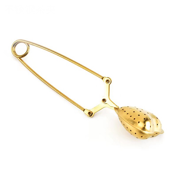 heart shape tea infuser stainless steel gold tea strainer